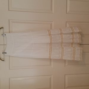 STYLE & CO Maxi Skirt Eyelet and Lace Detail Size Med. $25.00